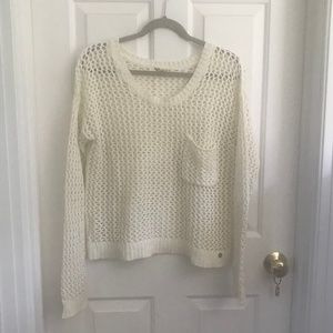 Roxy Ivory Open Weave Sweater Medium